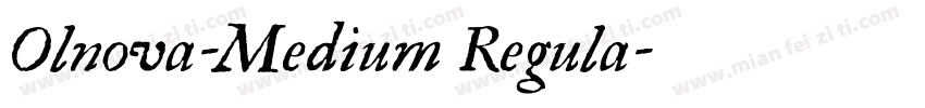 Olnova-Medium Regula字体转换